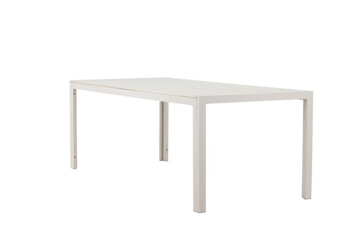 Fjôrd - Tuintafel Rechthoek - Beige Aluminium - 205x90x74cm - Mirko