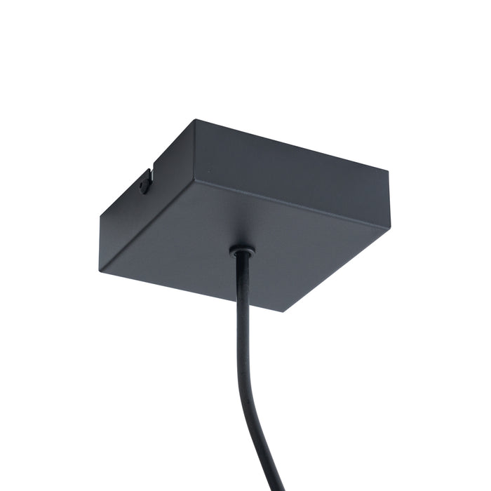 QAZQA Voeding voor 1-fase rail met vierkante bevestigingsplaat zwart