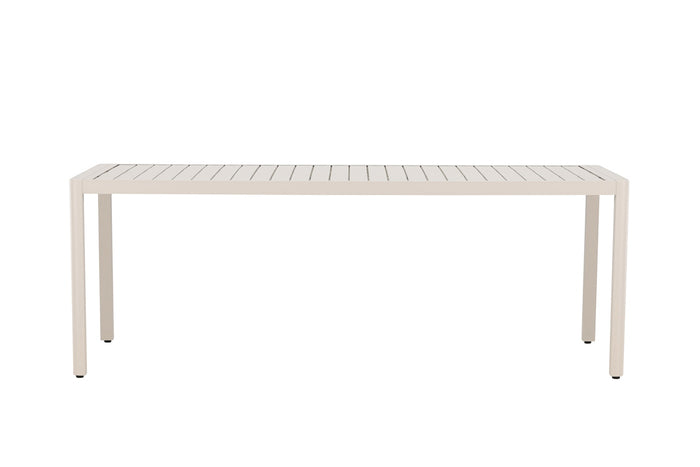 Fjôrd - Tuintafel Rechthoek - Beige Aluminium - 200x90x72cm - Giardini