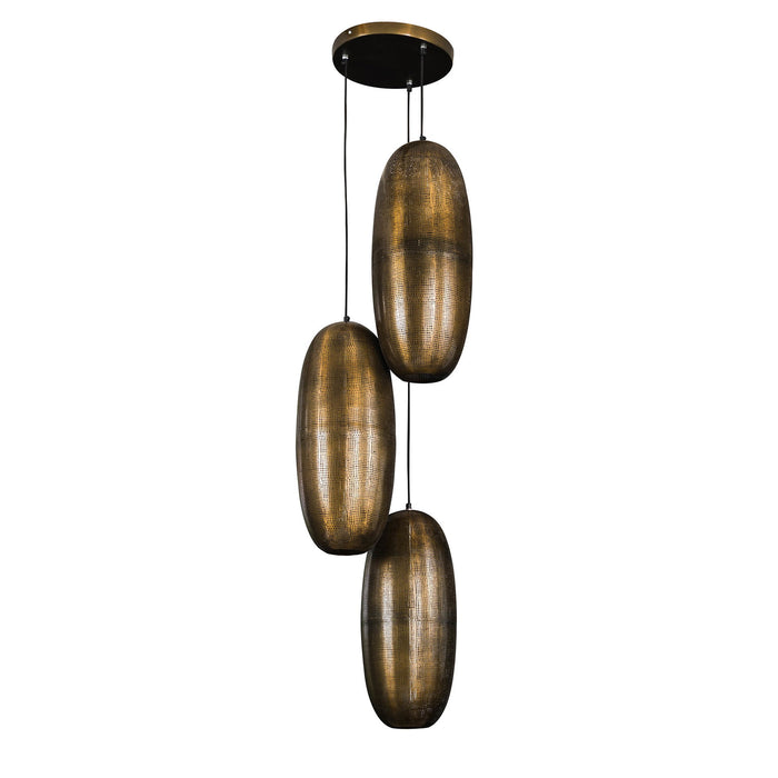 Giga Meubel - Hanglamp Brons Antiek - 3-Lichts - Cosmic