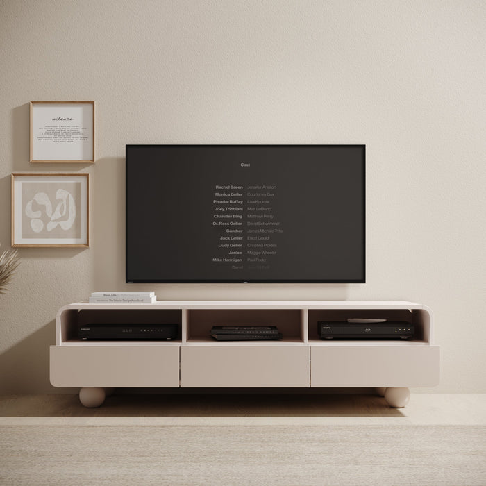 Meubella - Anobo - TV-Meubel - Beige - 160 cm