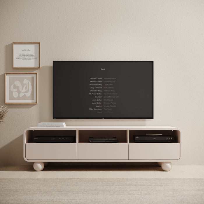 Meubella - Anobo - TV-Meubel - Beige - 160 cm
