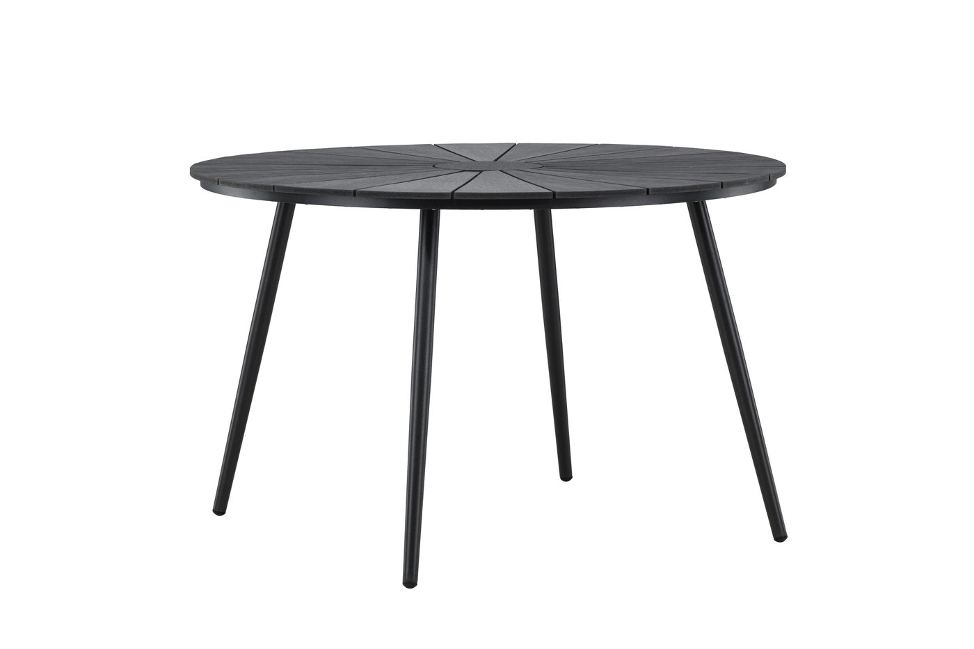 Fjôrd - Tuintafel Rond - Zwart Aluminium - 120x120x74cm - San Vito