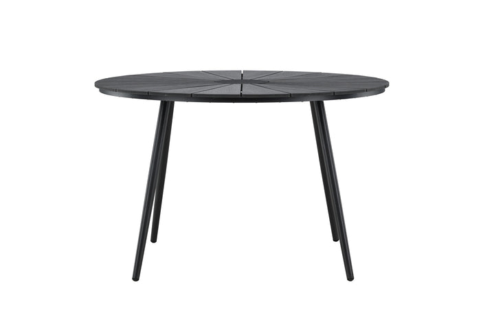Fjôrd - Tuintafel Rond - Zwart Aluminium - 120x120x74cm - San Vito