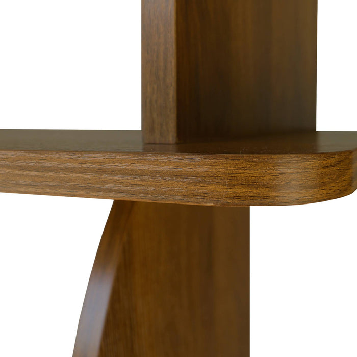 sweeek - Boekenkast open vakken houteffect 5 niveaus