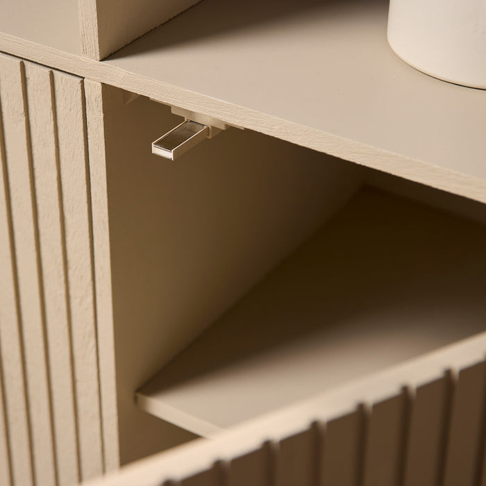 StarFurn - Vakkenkast Zandkleur Hout - 135x45x200cm - Madison XL