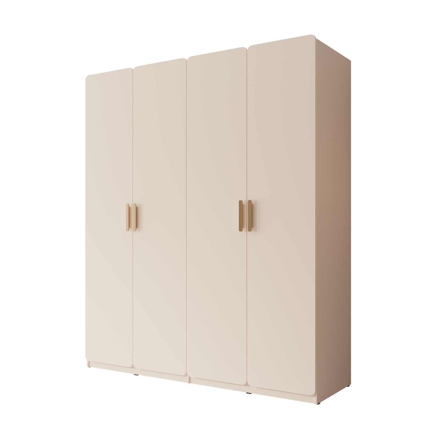 Meubella - Luzon - Kledingkast 4 deurs - Beige - 179x58x210 cm