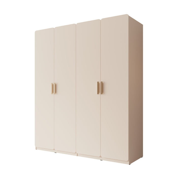 Meubella - Luzon - Kledingkast 4 deurs - Beige - 179x58x210 cm