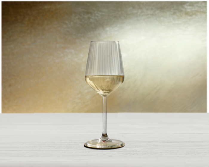 Royal Leerdam Carré Optics wijnglazen – 6 stuks – 38,5 cl – witte wijn