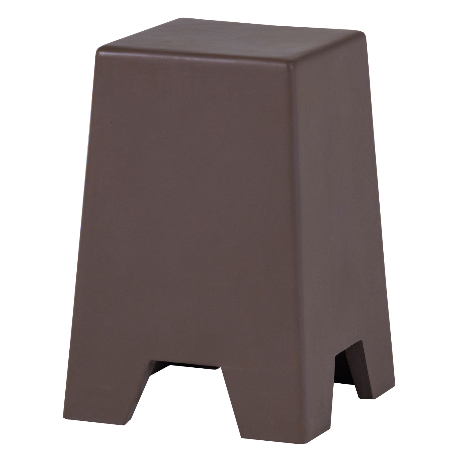 WOOOD Zina Bijzettafel Hoog - Cement - Bruin - 51x36x36