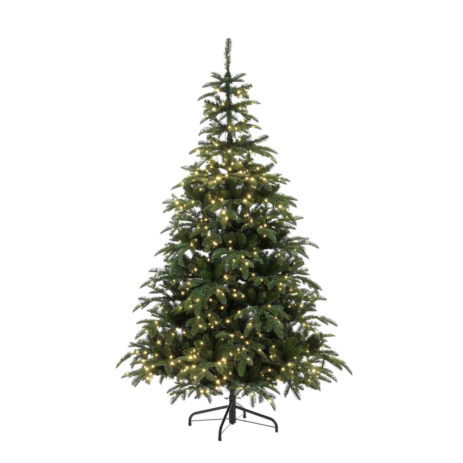 Black Box Kunstkerstboom Picton - 140x140x240 cm - PVC|Polyethyleen - Groen - 1000LED