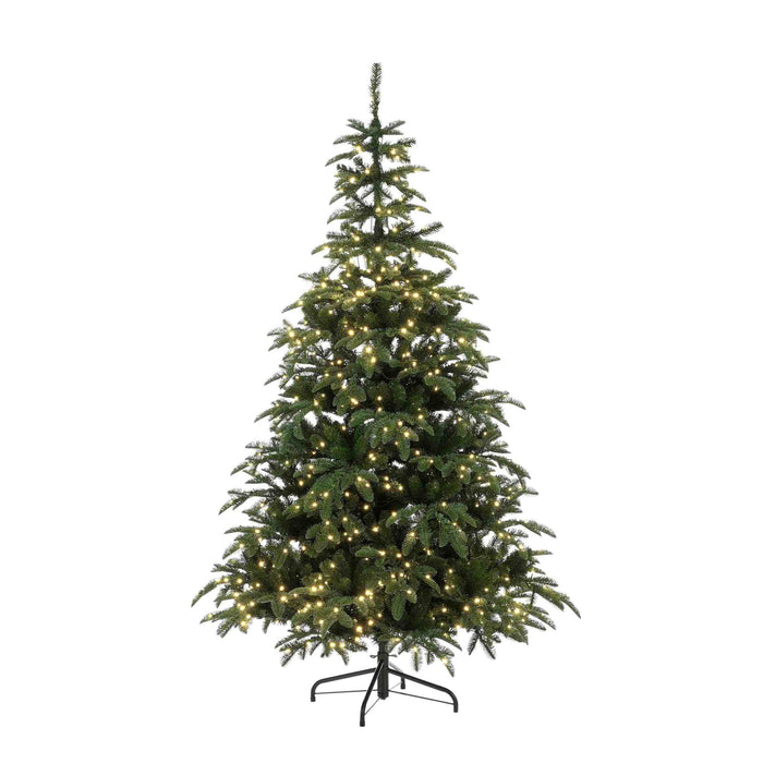 Black Box Kunstkerstboom Picton - 140x140x240 cm - PVC|Polyethyleen - Groen - 1000LED