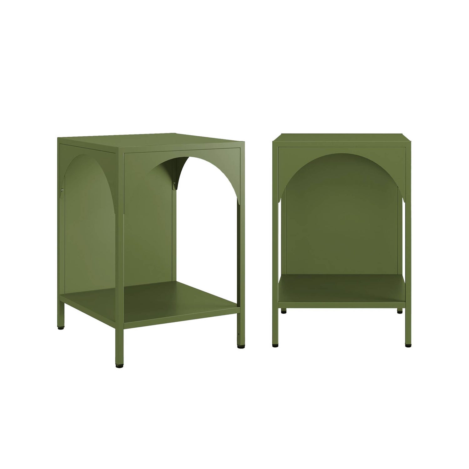 sweeek - Metalen nachtkastjes, industriële bijzettafels (set van 2)