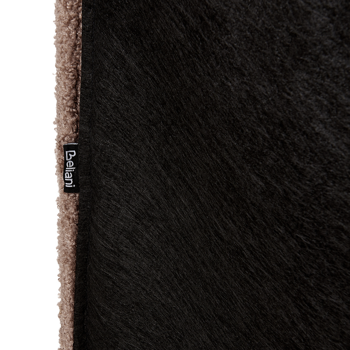 Beliani - VALOGNES - Tweepersoonsbed - Bruin - 180 x 200 cm - Bouclé