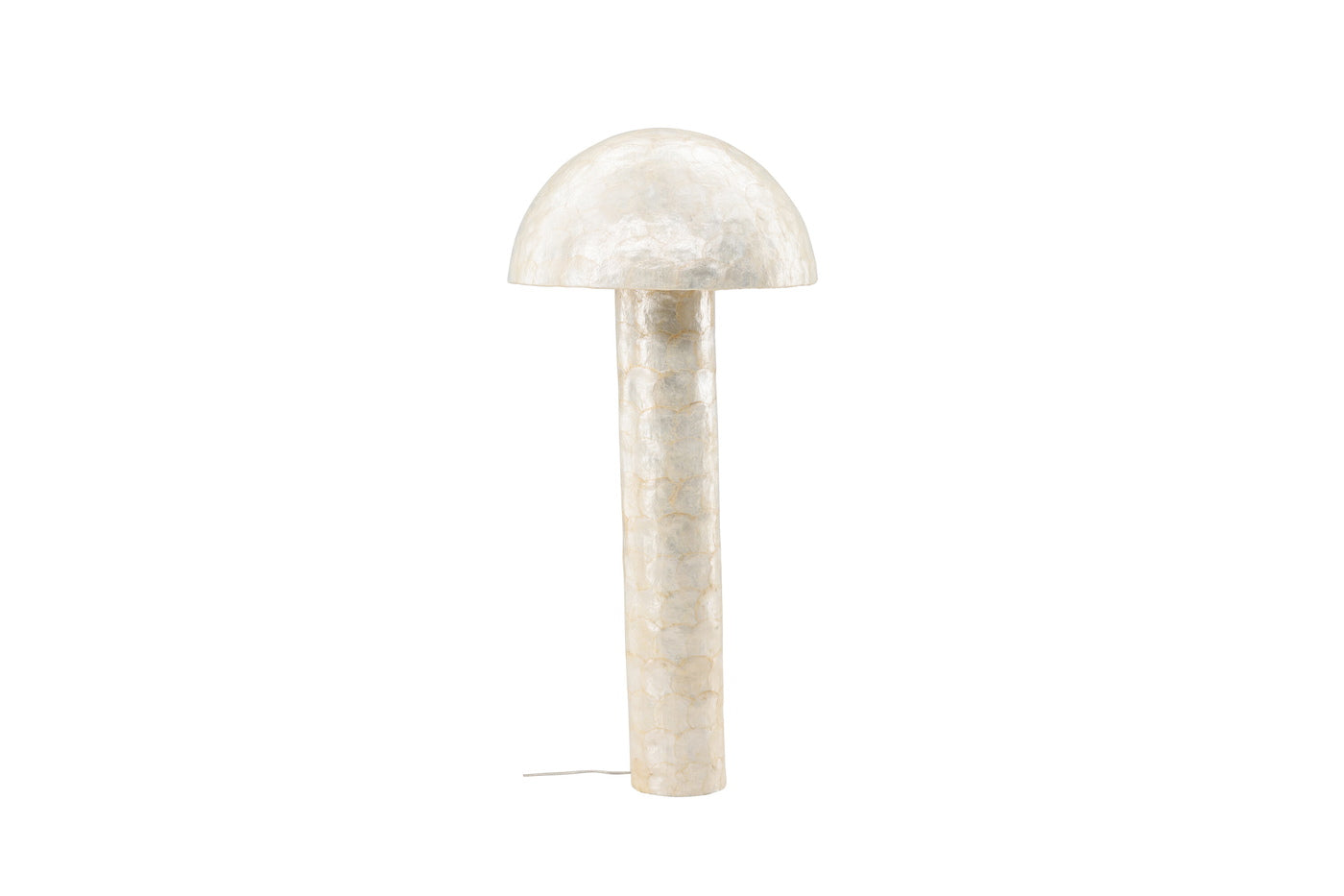 Fjôrd - Vloerlamp Lichtgrijs Schelpen - 55x55x120cm - Lindön