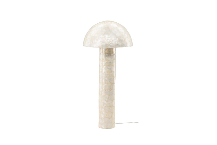 Fjôrd - Vloerlamp Lichtgrijs Schelpen - 55x55x120cm - Lindön