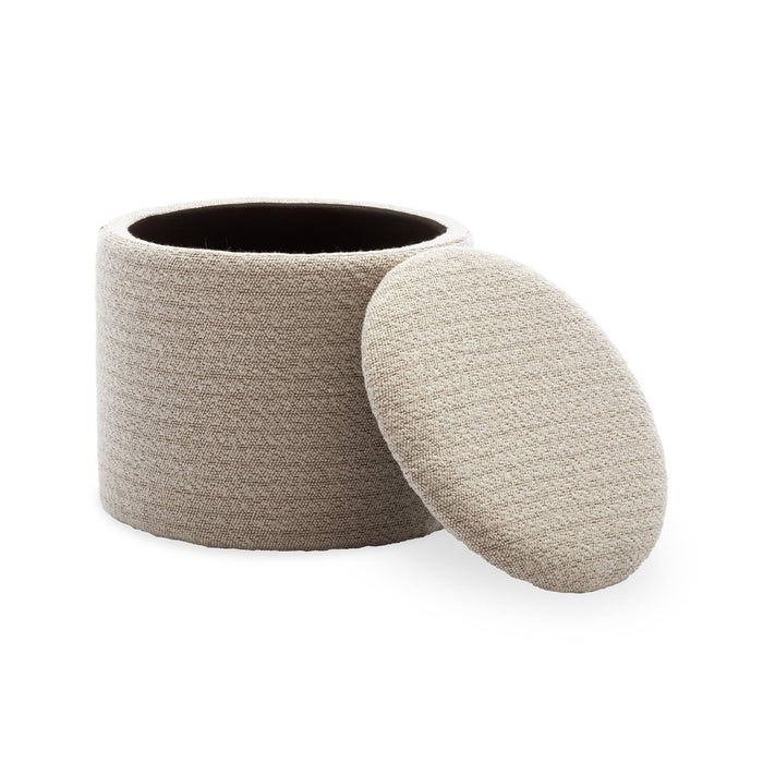 sweeek - Stoffen poef met opbergruimte