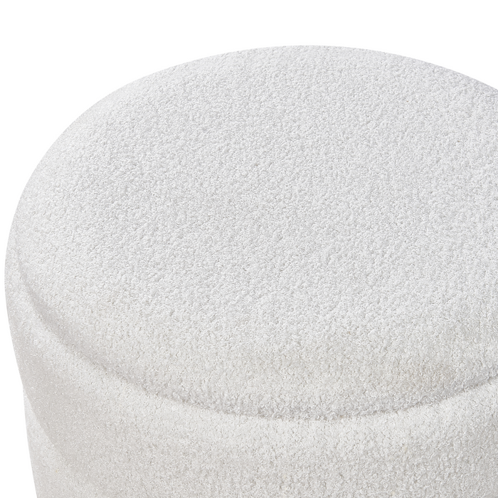 Beliani - OKATON - Hocker met opbergruimte - Wit - Bouclé