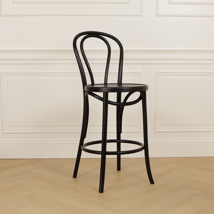Fameg Vienna Thonet No. 18 houten barkruk black stained - 65 cm