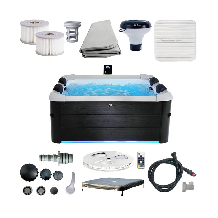 sweeek - Spa 6-persoons hydro-massage, 4 kussens en termische hoes