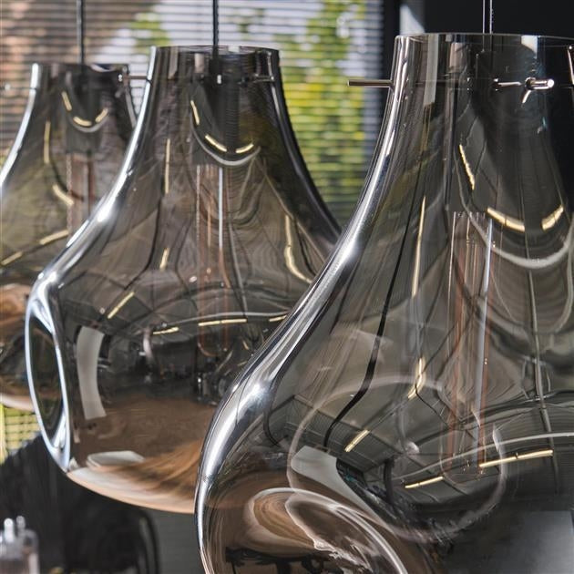 Giga Meubel - Hanglamp Zwart Glas - 150x115x28cm - Dent Artic