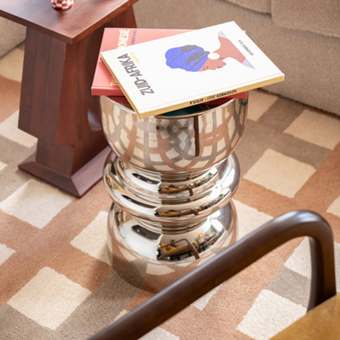 Housecraft Living Kinga Bijzettafel Rond 29.50 cm Zilver