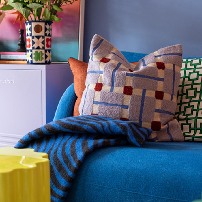 &klevering Plano Sierkussen 50 x 50 cm - Paars