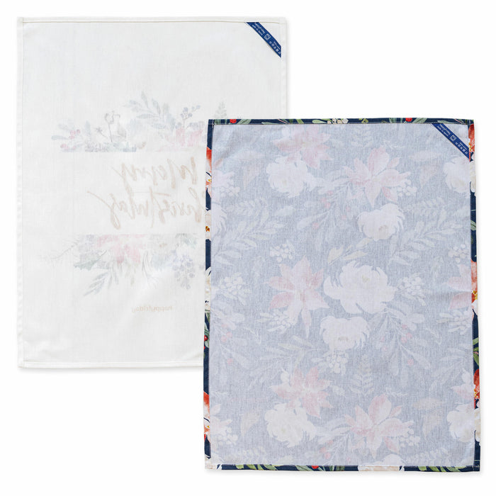 Elegant Xmas Keukenhanddoek 2 stuks 70x50 cm Xmas, Veelkleurig, 100% katoen, de kwaliteit van 200 Gr x m2