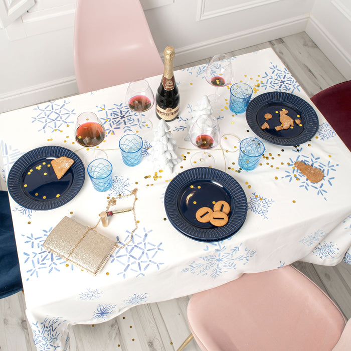 Snow crystal Tafelkleed Xmas, Veelkleurig, 100% polyester, de kwaliteit van 195 gr x m2