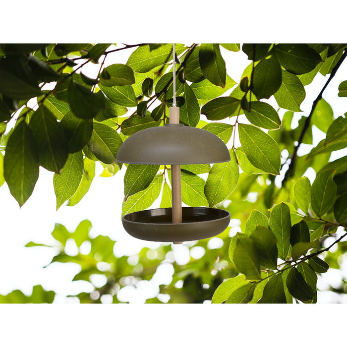 Decoris Vogelvoedersilo - hangend - bamboe - donkergroen - 25 cm