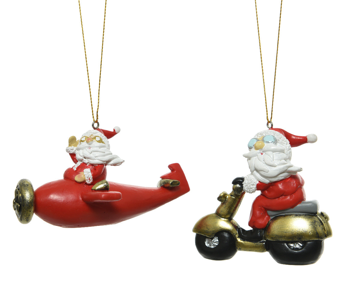 Decoris Kerstm.poly hang rood|goud a2