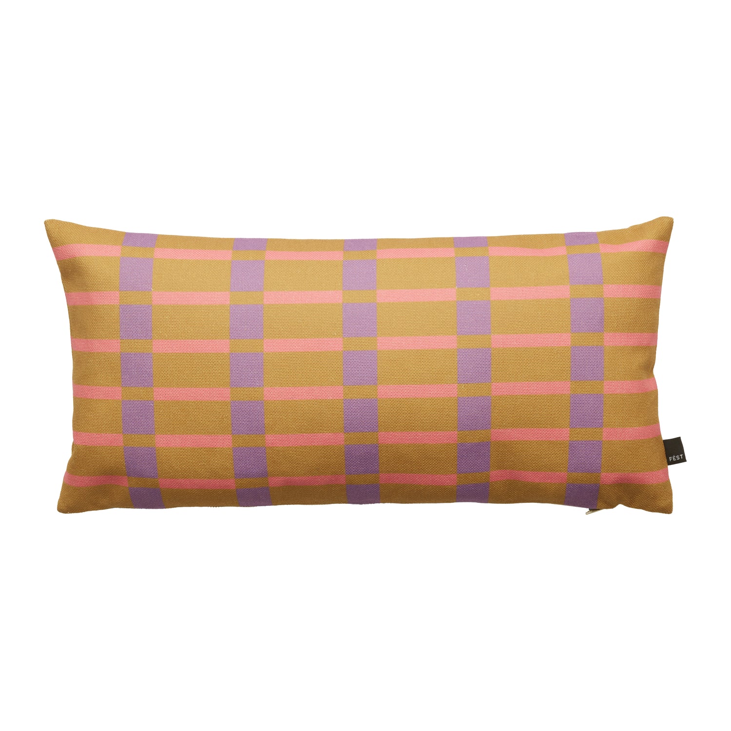 FÉST Striped Sierkussen 30 x 60 cm - Caramel