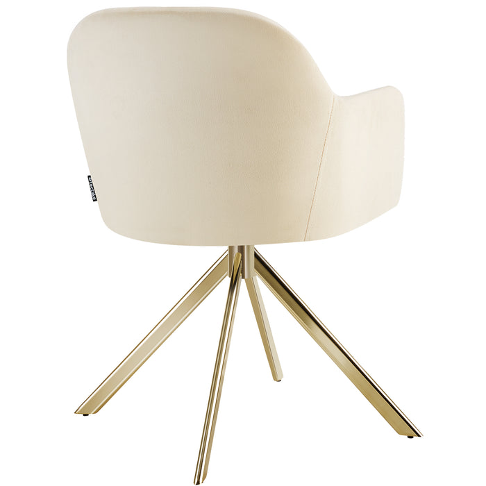 tectake® Lona fluwelen draaistoel met dikke vullingper stuk