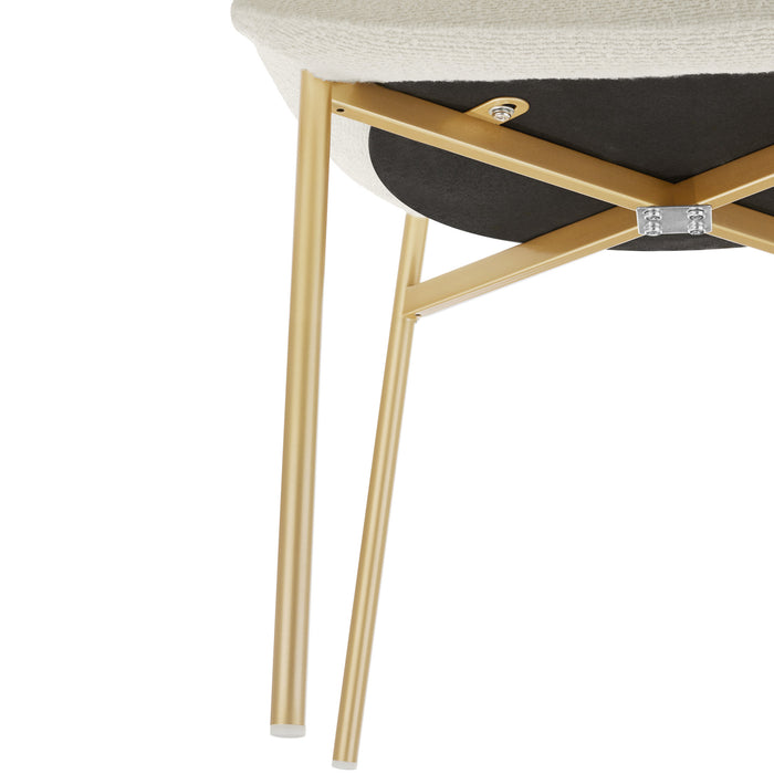 tectake® Gestoffeerde stoel Tessa - Set van 4