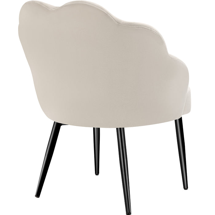 tectake® Cocktail stoel Hellen, gestoffeerd met fluwelen bekleding