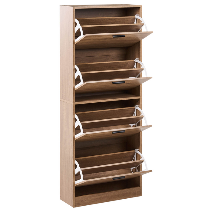 Beliani - BOWRAL - Schoenenkast 4 vakken - Lichtbruin - Vezelplaat