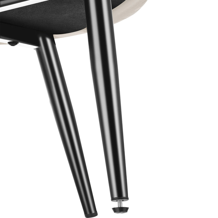 tectake® Cocktail stoel Hellen, gestoffeerd met fluwelen bekleding