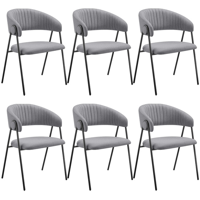 tectake® Eetkamerstoel Bedano, gestoffeerd, geweven stof, 150 kg