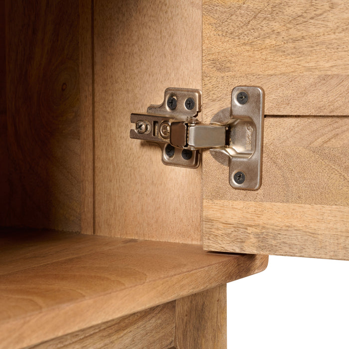 Nachtkastje Flores Hout - Mango|Hout - Naturel|Bruin Hout