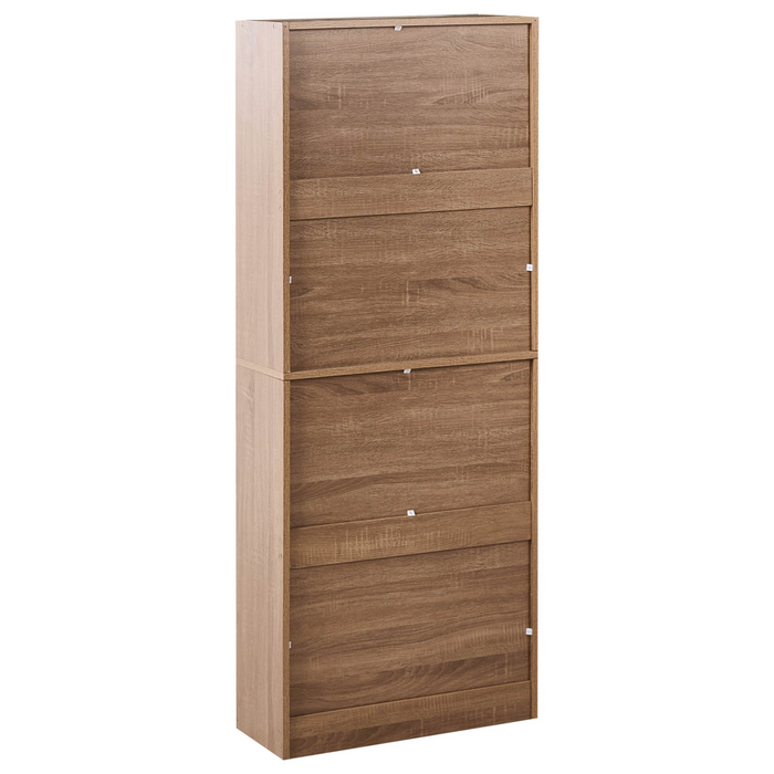 Beliani - BOWRAL - Schoenenkast 4 vakken - Lichtbruin - Vezelplaat