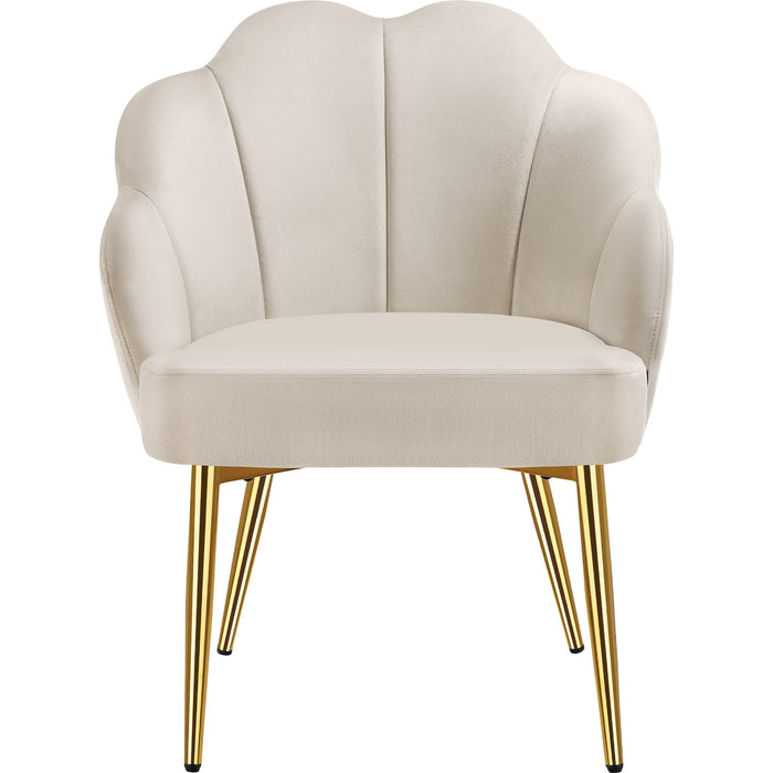 tectake® Cocktail stoel Hellen, gestoffeerd met fluwelen bekleding