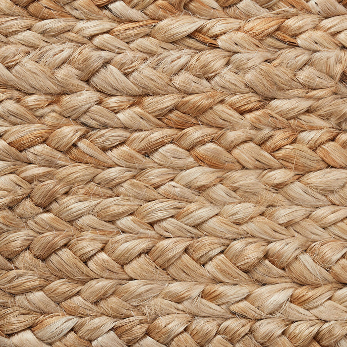 tectake® Handgemaakte poef Banno Cube van jute, vierkantig, boho-stijl