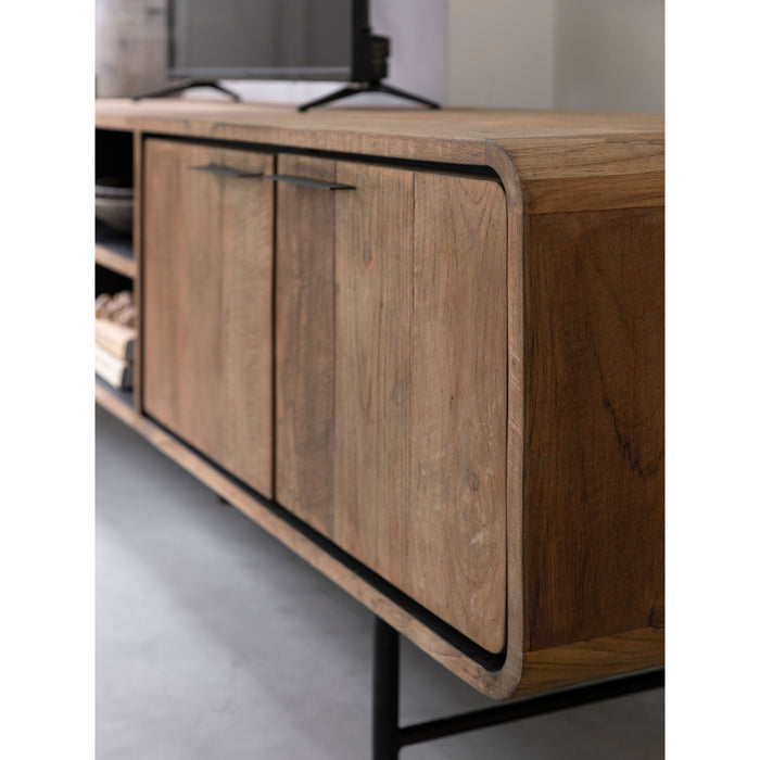 DTP Home TV stand Evo large, 4 doors, 2 open racks,60x225x40 cm, re...