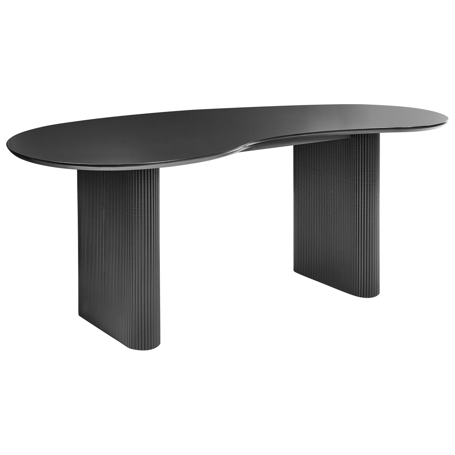 Beliani - PEERY - Ronde eettafel - Zwart - 198 x 93 cm - Hout