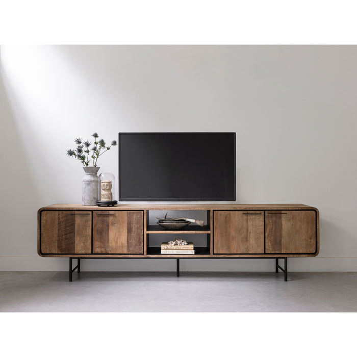 DTP Home TV stand Evo large, 4 doors, 2 open racks,60x225x40 cm, re...