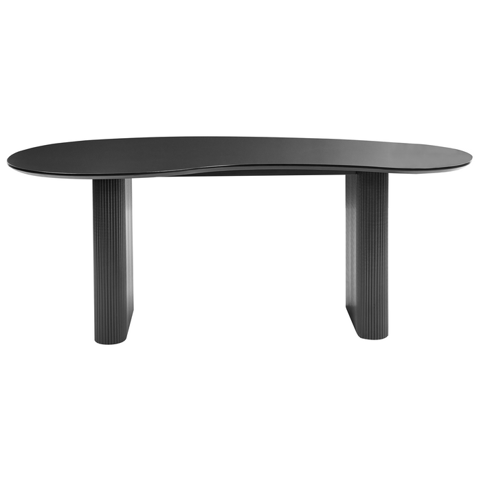 Beliani - PEERY - Ronde eettafel - Zwart - 198 x 93 cm - Hout