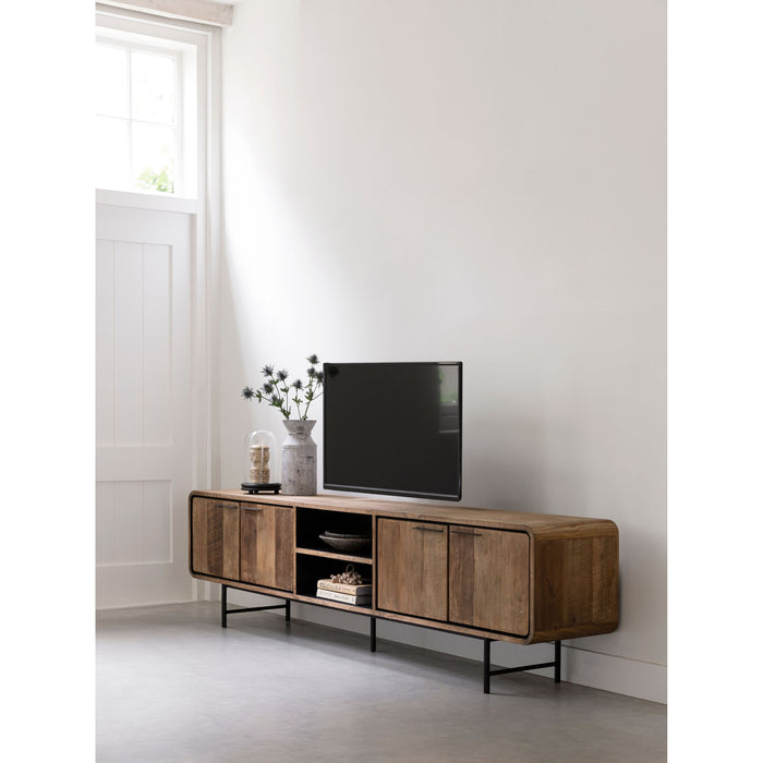 DTP Home TV stand Evo large, 4 doors, 2 open racks,60x225x40 cm, re...