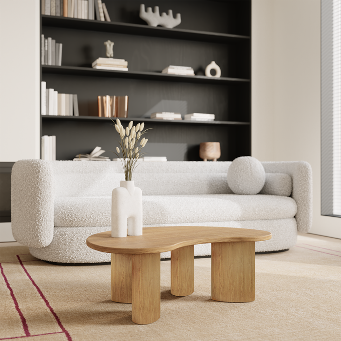 Licht houten salontafel