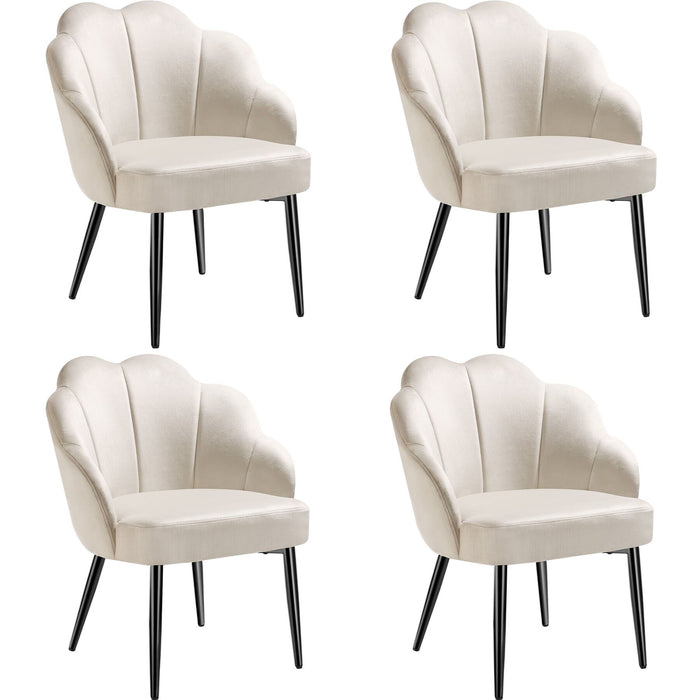 tectake® Cocktail stoel Hellen, gestoffeerd met fluwelen bekleding