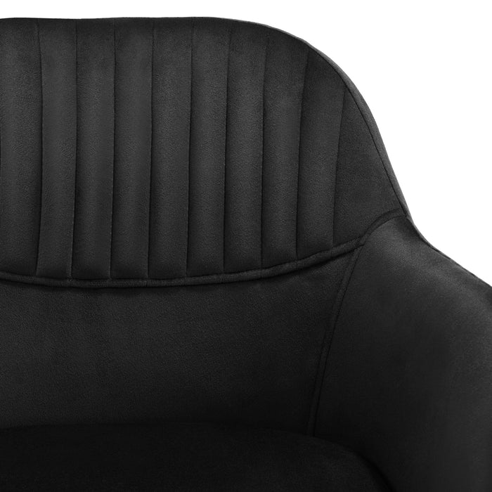 tectake® Lona fluwelen draaistoel met dikke vulling - Set van 4